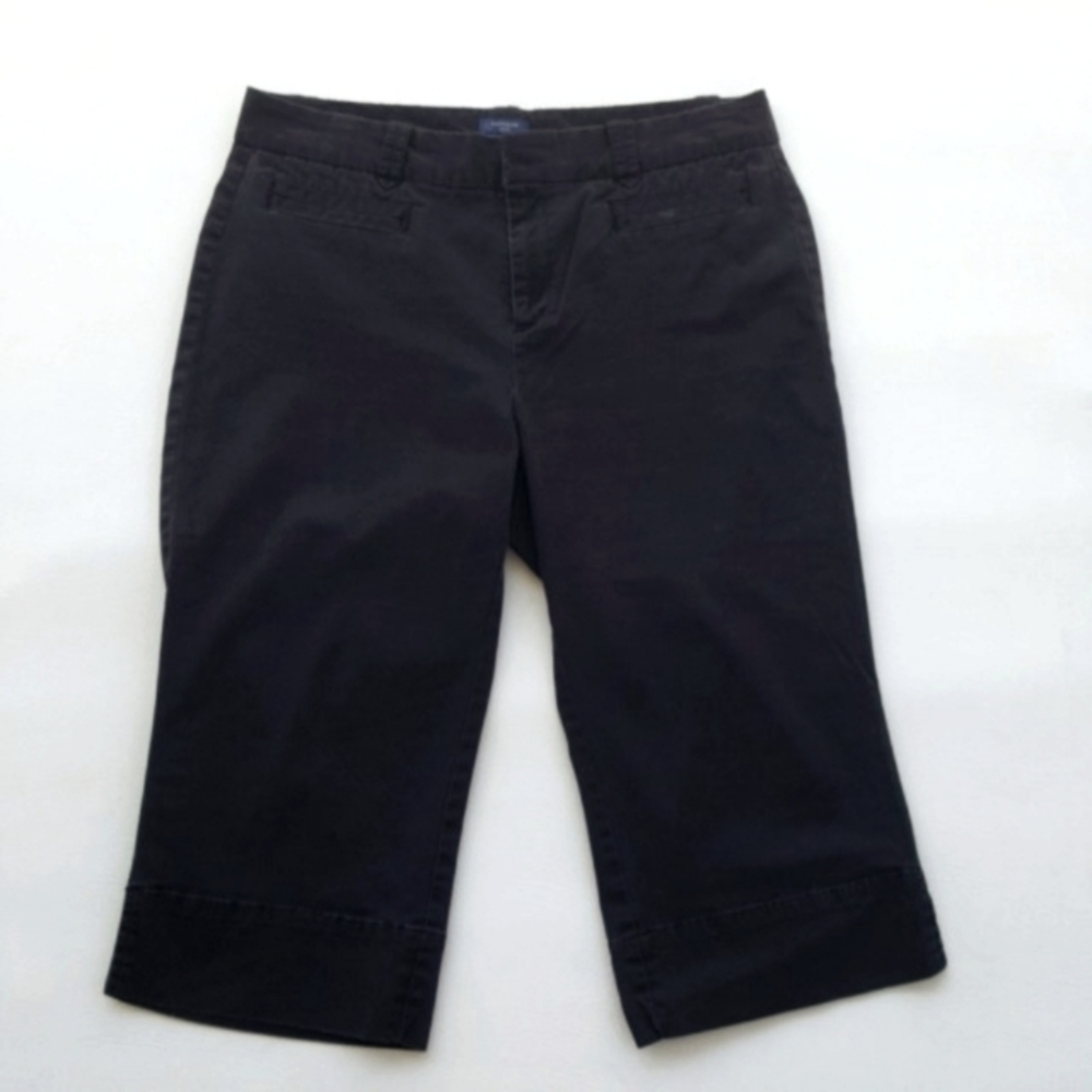 DOCKERS ♡ Super Sweet Vintage Black Cotton Stretch Favorite Fit Capris 12P